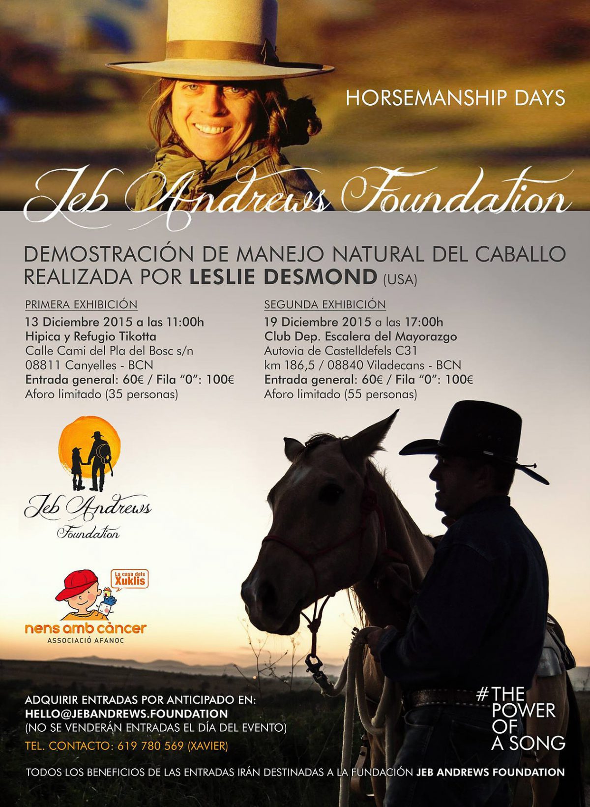La Jeb Andrews Foundation trae a España a la gran susurradora estadounidense, Leslie Desmond